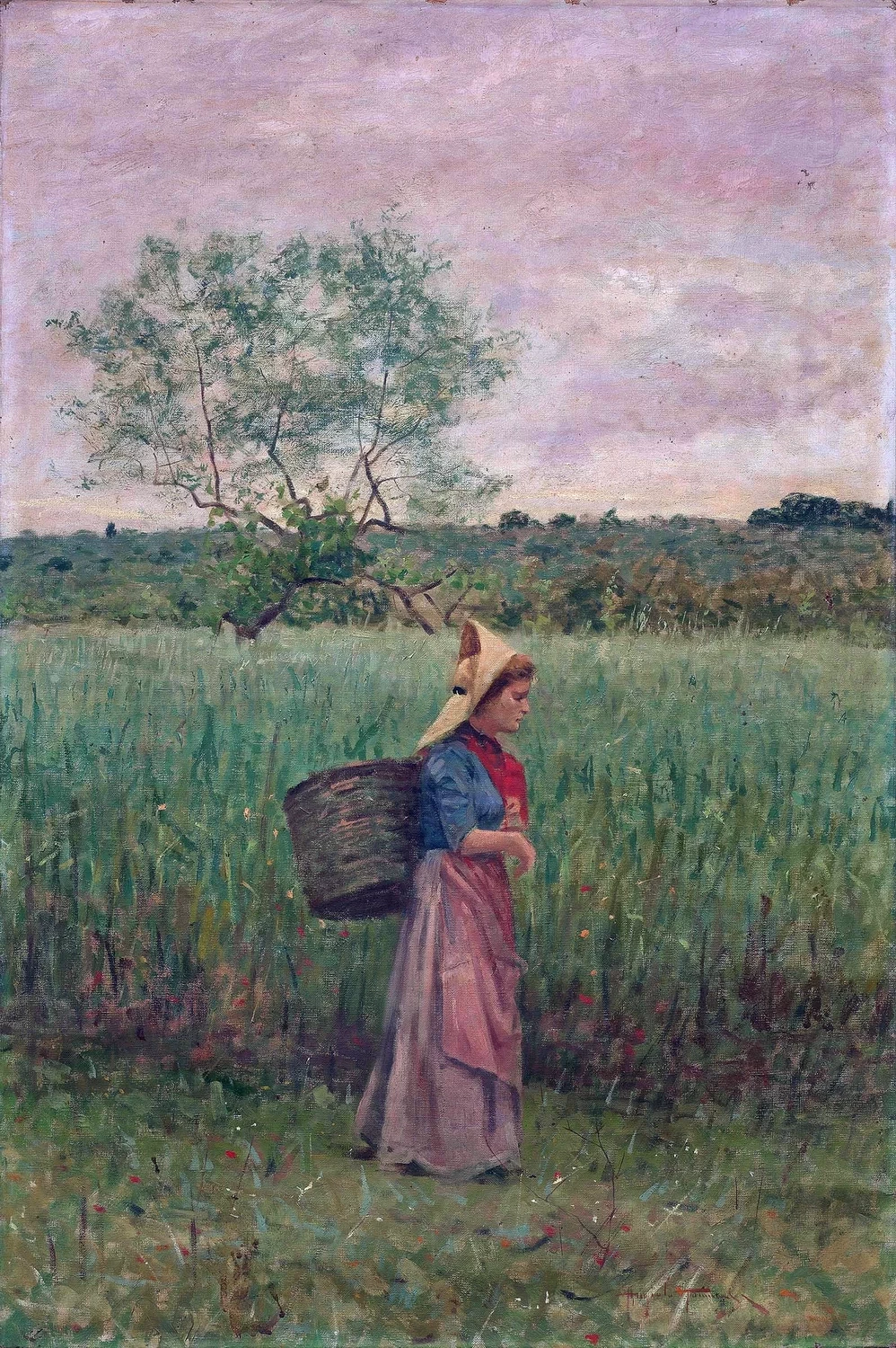 Angiolo - Contadina nel paesaggio